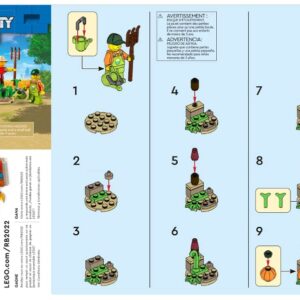 LEGO City Farm Combo Pack: Farm Garden and Scarecrow Polybag (30590) and Brown Chicken