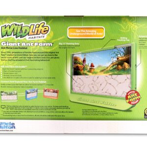 Uncle Milton Giant Ant Farm - Large Viewing Area - Care for Live Ants - Nature Learning Toy - Science DIY Toy Kit - Great Gift for Boys & Girls, Green