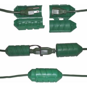 Farm Innovators CC-2 Cord Connect Water-Tight Outdoor Lawn/Garden Power Tool Extension Cord Lock, Fits 12- to 18-Gauge Cords, Green