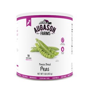 augason farms freeze dried peas #10 can, 16 oz