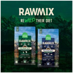 Open Farm RawMix Prairie Recipe for Cats, includes Kibble, Bone Broth, and Freeze Dried Raw, Inspired by The Wild, Humanely Raised Protein and Non-GMO Fruits and Veggies, 8 lb