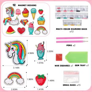 TOY Life Diamond Kits Magnets Diamond Gems Kits for Kids Valentine Day Gifts Diamond Art for Kids Arts and Crafts for Girls Ages 8-12