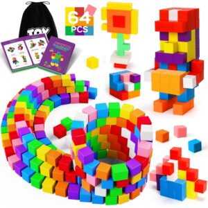 toy life 64 pcs magnetic blocks magnetic building blocks magnetic blocks for toddlers age 3-5 magnetic blocks for kids ages 4-8 stem magnetic blocks for kids ages 3-5 learning building toys