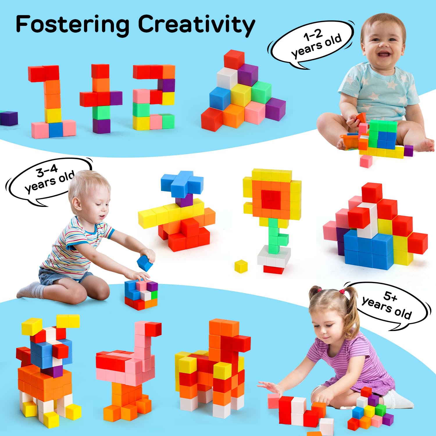 TOY Life 64 Pcs Magnetic Blocks Magnetic Building Blocks Magnetic Blocks for Toddlers Age 3-5 Magnetic Blocks for Kids Ages 4-8 STEM Magnetic Blocks for Kids Ages 3-5 Learning Building Toys