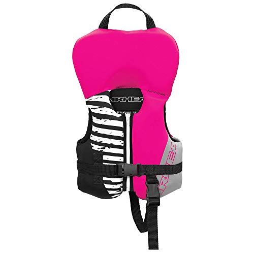 Airhead Infant Type II Life Jacket | US Coast Guard Approved | Closed Sided, Quick-Dry | Secure Buckles & Zipper | Wicked Kwik-Dry NeoLite Flex | Hot Pink