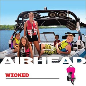 Airhead Infant Type II Life Jacket | US Coast Guard Approved | Closed Sided, Quick-Dry | Secure Buckles & Zipper | Wicked Kwik-Dry NeoLite Flex | Hot Pink