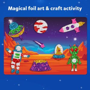 Skillmatics Art & Craft Activity - Foil Fun Space, No Mess Art for Kids, Craft Kits & Supplies, DIY Creative Activity, Gifts for Boys & Girls Ages 4, 5, 6, 7, 8, 9, Travel Toys