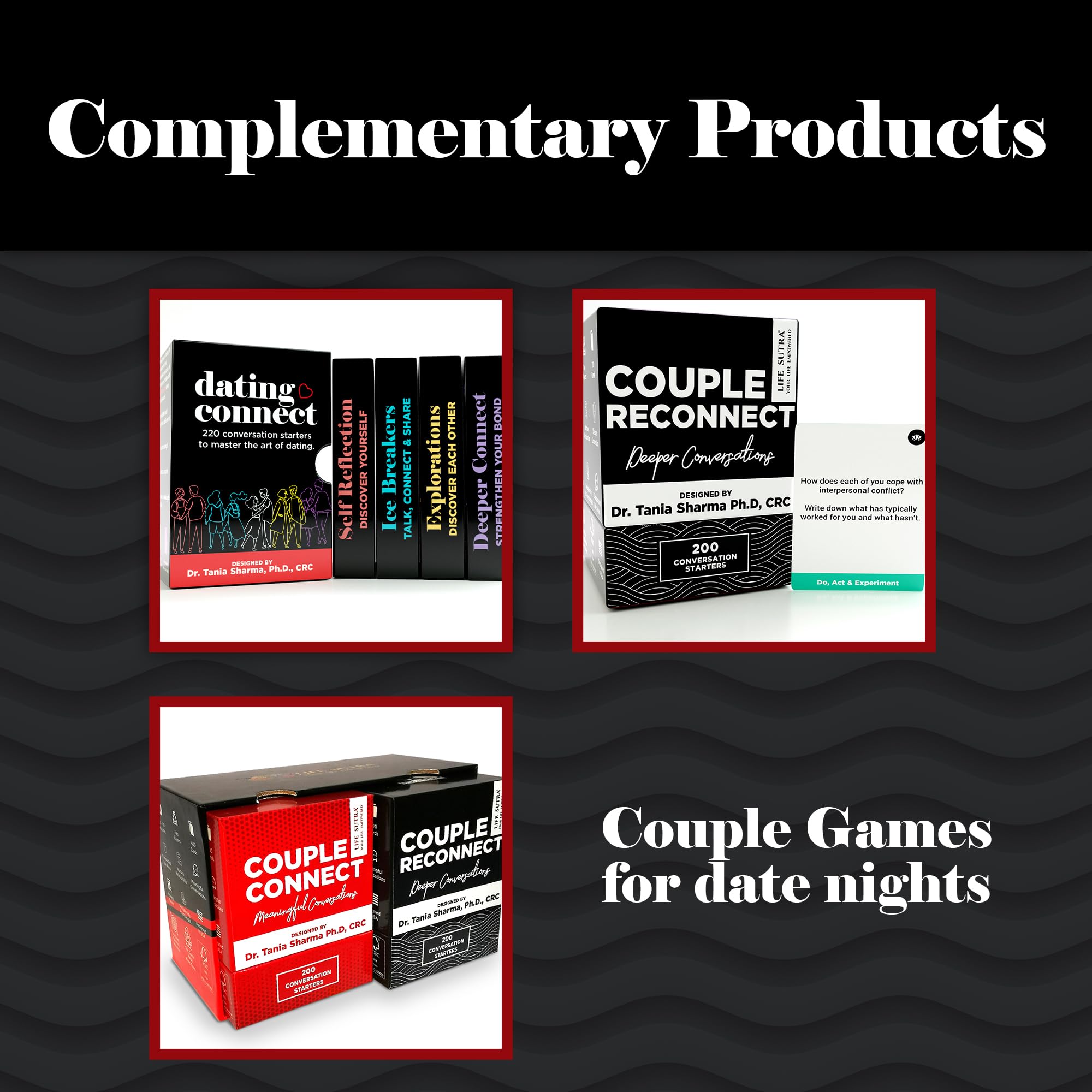 Life Sutra Couples Games for Adults - 200 Conversation Cards Crafted by Psychologist - Meaningful Conversation Starters - Fun Date Night Ideas - Perfect for Date Night Games - Couples Card Game