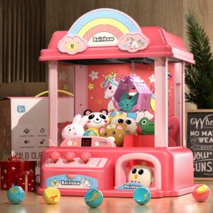 dolive claw machine for kids, mini vending machines arcade candy indoor claw game prizes toy, electronic pink cool fun things small christmas toys for girls, gifts for girl 5 6 7 8 9 10 year old