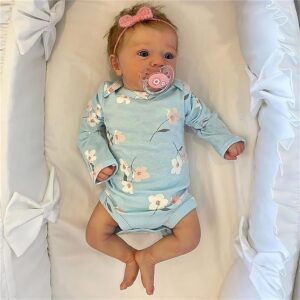 GYCV Lifelike Reborn Baby Dolls Girl - 18 Inch Realistic Newborn Vinyl Baby, Reborn Doll Soft Body, Real Babies That Look Real, Silicone Vinyl Reborn Baby, Newborn Baby Dolls with Gift Box for Kids 3+