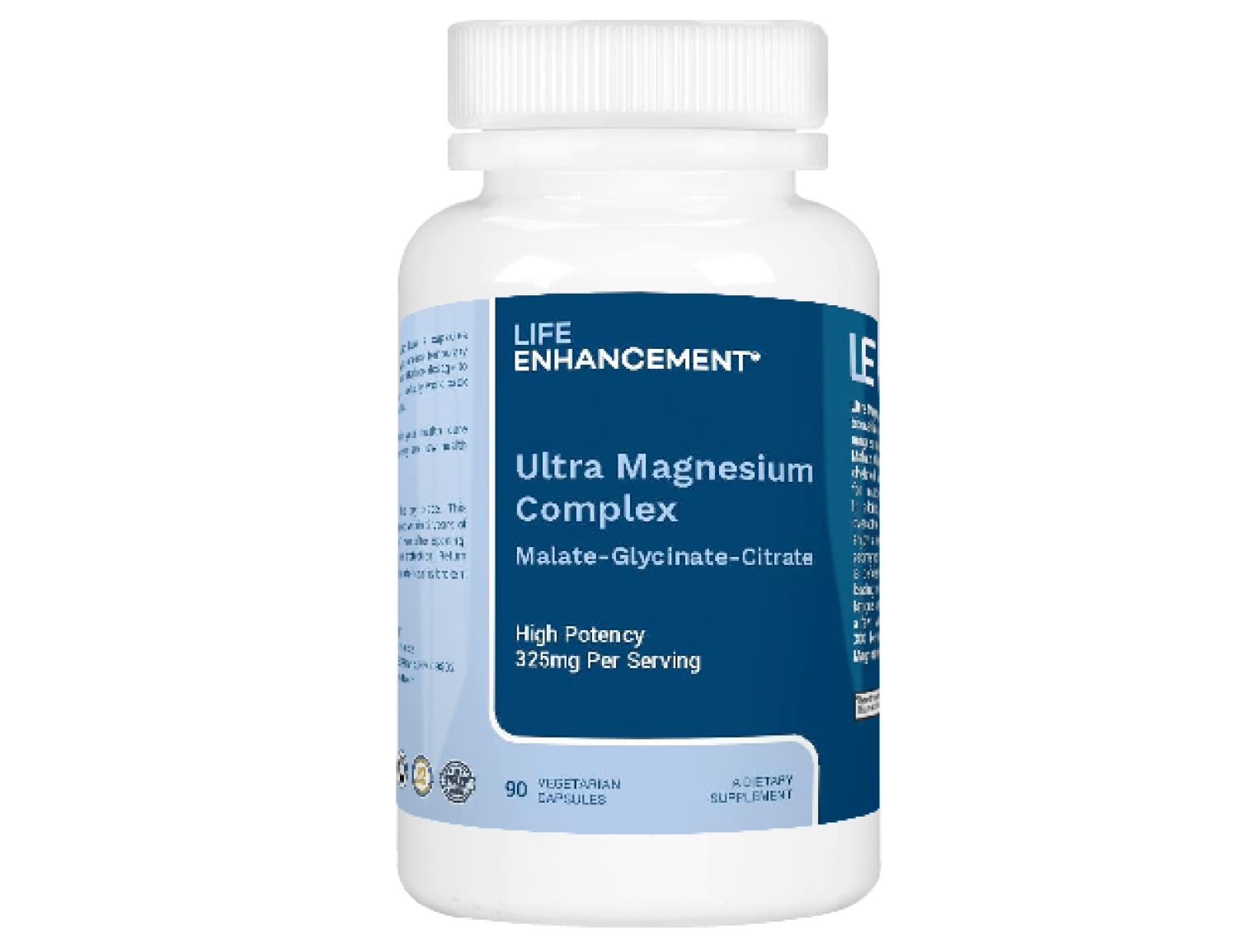 Magnesium Triple Complex Supplement: with Glycinate, Malate, and Citrate. Enhance Sleep and Brain Function Naturally. 90 Capsules