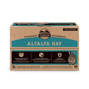 Oxbow Animal Health Alfalfa Hay - All Natural Hay for Young, Pregnant, or Nursing Small Pets - 9 lb.