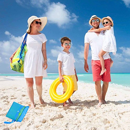 SupMLC Mesh Beach Bag Extra Large Beach Bags and Totes Tote Backpack Toys Towels Sand Away For Holding Beach Toys Children' Toys Market Grocery Picnic Tote