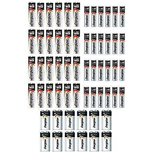 COMBO 24x AA + 24x AAA + 12x 9v Energizer Max Alkaline E91/E92/E522 Batteries Made in USA Exp. 2023 or later for AA and AAA ((Bulk Packaging), and 5 years shelf life for 9v Batteries