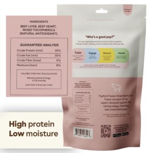 Pupford Freeze Dried Training Treats for Dogs & Puppies, 475+ Three Ingredient Bites (Beef Liver, 4 oz)