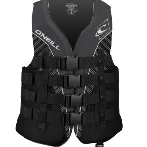 O'Neill Men's Superlite USCG Life Vest,Black/Black/Smoke:White,XL