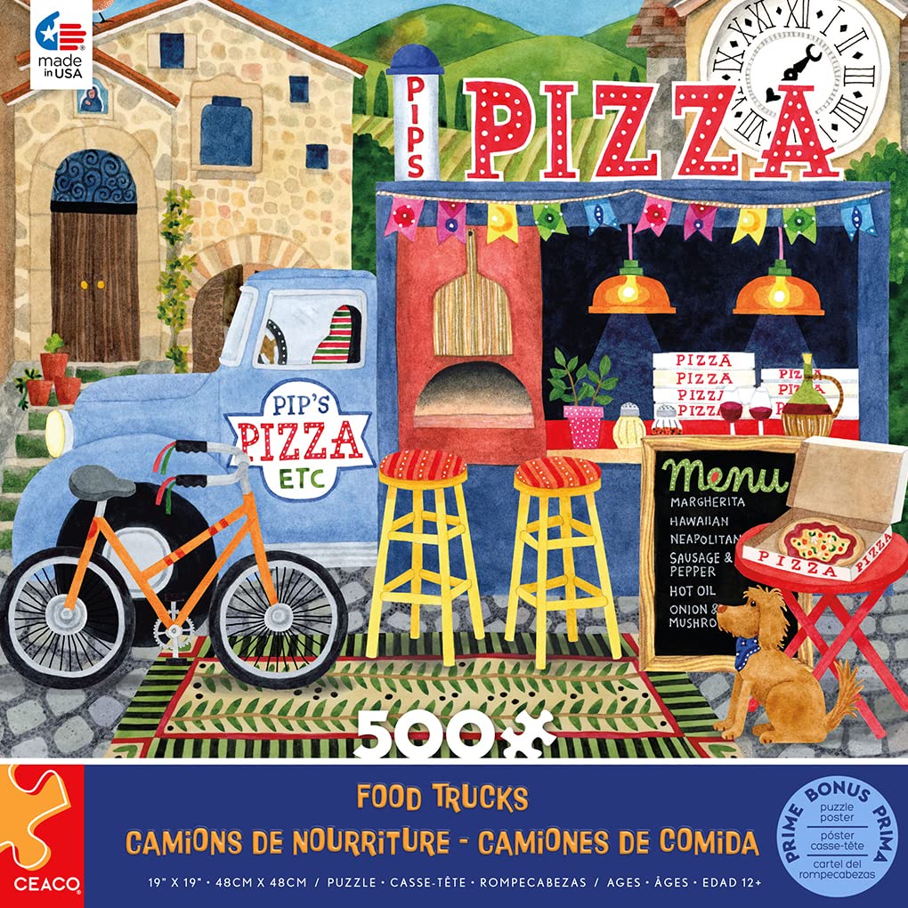 Ceaco - Food Trucks - Pip's Pizza Truck - 500 Piece Jigsaw Puzzle