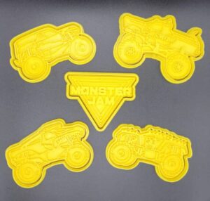 monster truck jam cookie cutter & stamp