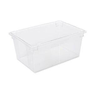 rubbermaid commercial products food storage box/tote for restaurant/kitchen/cafeteria, 16.5 gallon, clear (fg332800clr)