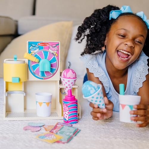 Melissa & Doug Fun at The Fair! Wooden Snow-Cone and Slushie Play Food Set - FSC Certified