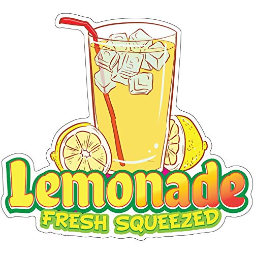 SignMission Lemonade Fresh Squeezed Concession Stand Food Truck Sticker, Decal Size: 24"