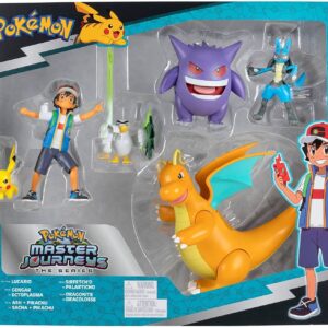 Pokemon Battle Fig Journeys Multipack (5pk) 3'' Lucario Sirfetchd and 4.5'' Ash & Pikachu (Journeys)