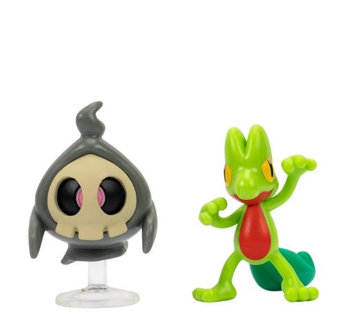 Pokemon Clip N Go Battle Feature Figure Set and Action Ready (Duskull and Treecko)