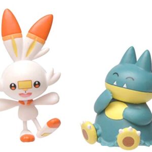 Pokemon New Sword and Shield Battle Action Figure 2 Pack - Munchlax and Scorbunny 2-Inch Figures