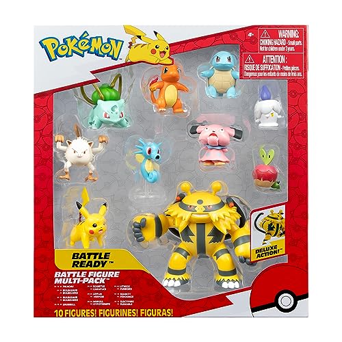 Pokémon Battle Figure 10 Pack – Nine 2-inch Battle Figures and One 4.5-inch Battle Figure