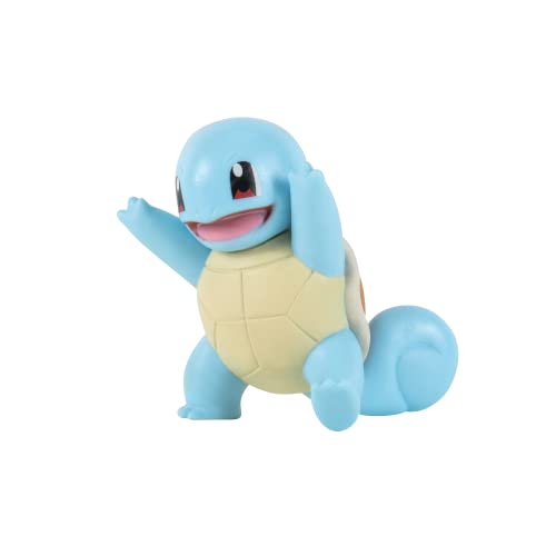 Pokemon PKW0180 3 Pack-Features 2 Squirtle, Machop & 3-Inch Boltund Battle Figures-Authentic Details, Multi