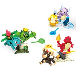 MEGA Pokémon Action Figure Building Toys Set for Kids, Trainer Team Challenge with 276 Pieces, 6 Poseable Characters and Accessories