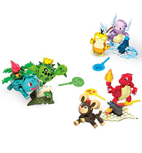 MEGA Pokémon Action Figure Building Toys Set for Kids, Trainer Team Challenge with 276 Pieces, 6 Poseable Characters and Accessories