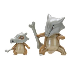 pokémon select evolution 2 pack - features 2-inch cubone & 3-inch marowak battle figures - authentic details