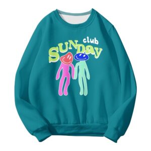 MARLLEGEBEE TommyInnit Sunday Club Merch Round Neck Long Sleeve Men Women Sweatshirt Dream Team SMP Couple Clothes (WP07908A01,L)