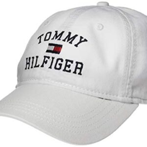 Tommy Hilfiger Men's Tommy Adjustable Baseball Cap, White, OS