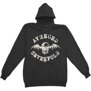 avenged sevenfold men's logo hooded sweatshirt x-large black