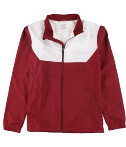 asics upsurge jacket, small, cardinal/white