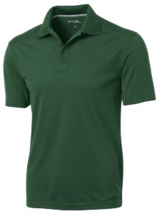 sport-tek men's posicharge micro mesh polo l forest green