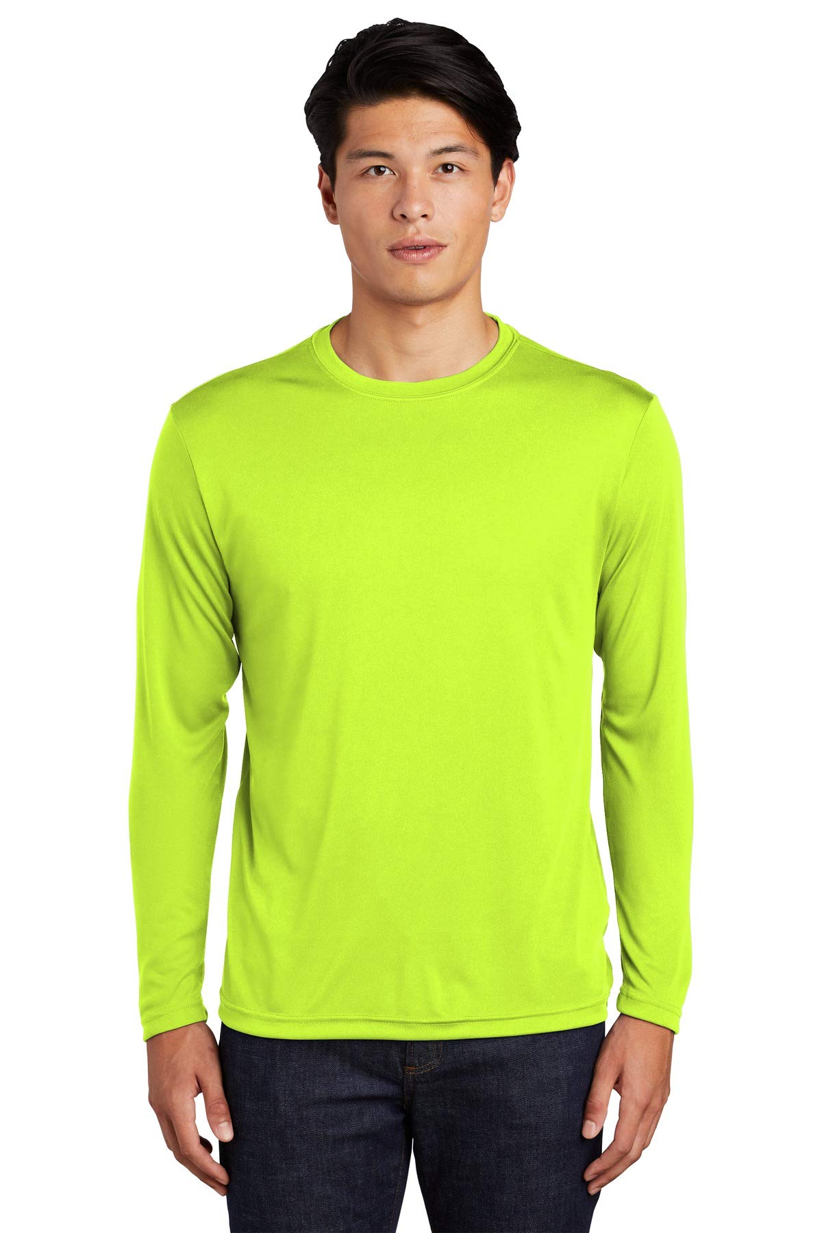 Sport-Tek Long Sleeve PosiCharge Competitor Tee. ST350LS L Neon Yellow