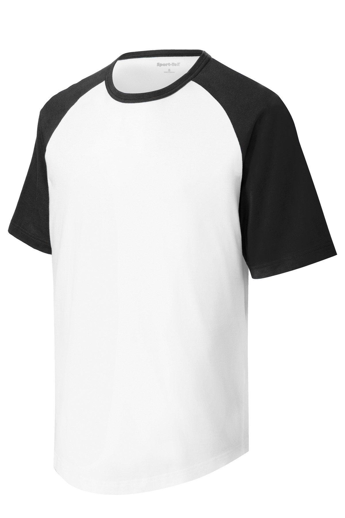 SPORT-TEK Short Sleeve Colorblock Raglan Jersey F20 White/Black