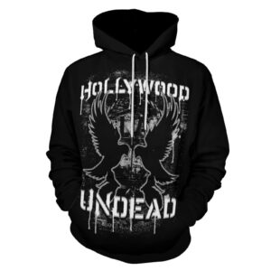 BENOLIVE Hollywood Rock Band Undead Novelty Hoodies Graphics Hooded Sweater Shirt With Pockets Pullover Sweatshirt for Men Women Style