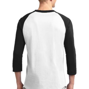 SPORT-TEK Raglan Jersey (T200) White/Black, L