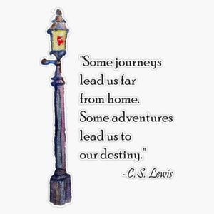 some journeys c.s. lewis quote bumper sticker vinyl decal 5 inches