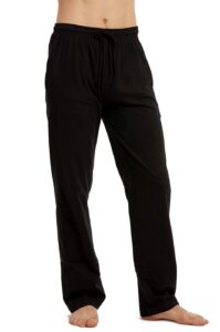 men's knitted pj cotton pajama pants (m, black)