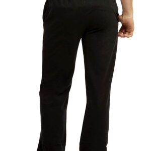 Men's Knitted PJ Cotton Pajama Pants (M, Black)