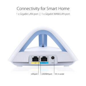 ASUS AC1750 Mesh WiFi System (Lyra Trio 3PK) - Whole Home Coverage up to 5,400 sq.ft & 6+ Rooms, Compatible with Alexa, AiMesh, Free Lifetime Internet Security, Parental Control