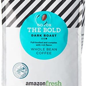 AmazonFresh Dark Roast Whole Bean Coffee, 12 Ounce