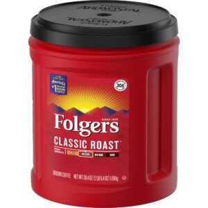 Folgers Classic Roast Medium Roast Ground Coffee, 38.4 Ounces