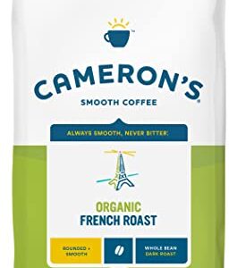 Cameron's Coffee Roasted Whole Bean Coffee, Organic French Roast, 28 Ounce , (Pack of 1)