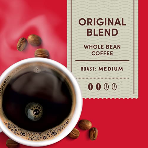 Tim Hortons Whole Bean Original, Medium Roast Coffee, Made with 100% Arabica Beans, 12 Ounce Bag